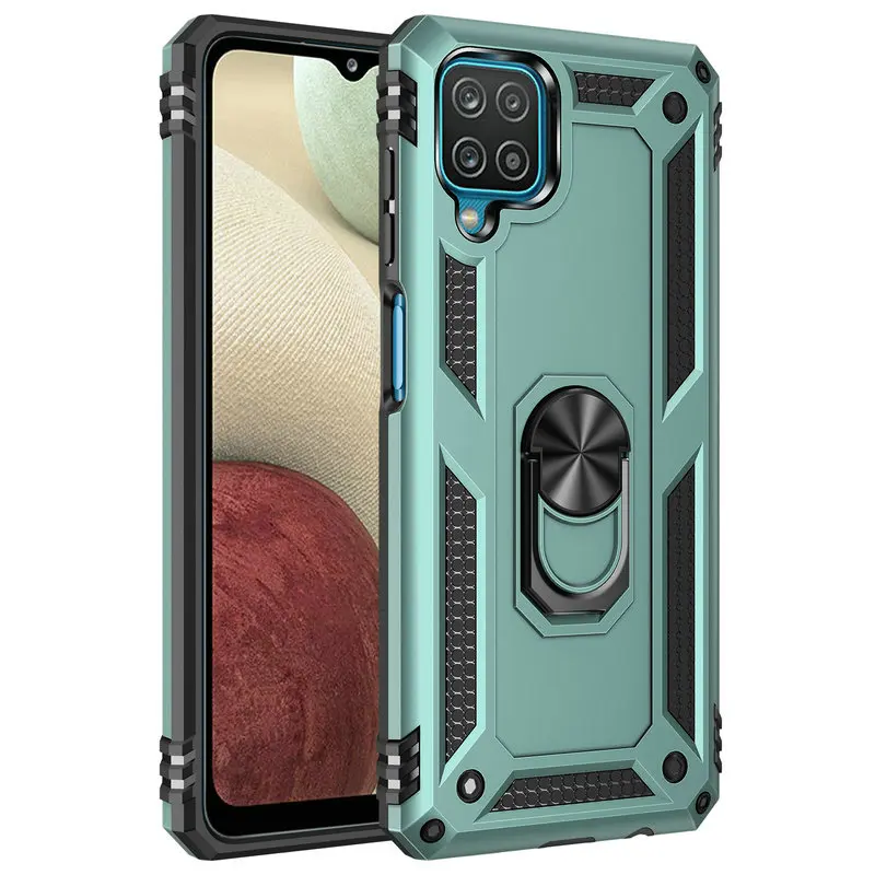 

for Samsung Galaxy A12 SM-A125F SM-A125M 3D Combo Armor Case Metal Phone Cover Fundas Coque Etui