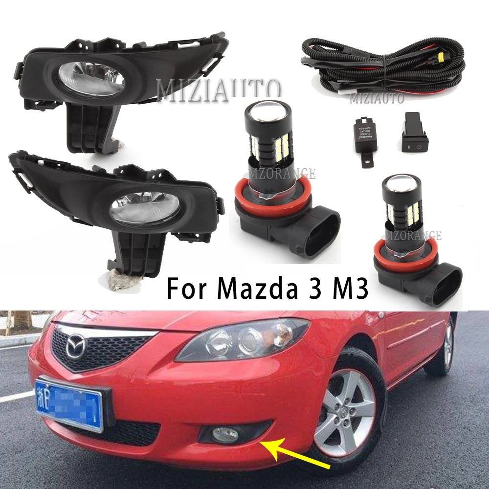 

Anti- LED Fog Lights For Mazda 3 M3 2003 2004 2005 2006 2007 2008 2009 2010 1.6L Foglight Foglamp Headlights Car Accessories
