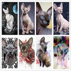 Алмазная живопись 5d, животное, Сфинкс, алмазная вышивка, кошка, Набор для вышивки крестиком, полный квадратный Круглый Алмаз, инкрустированный домашнее искусство, украшение