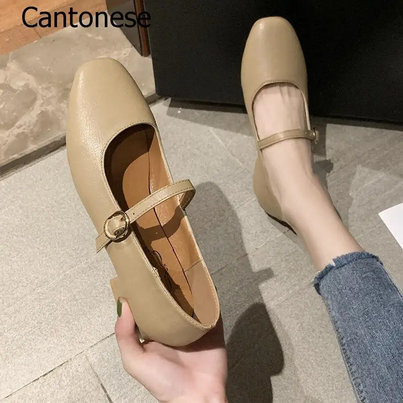 

Mary-janes Shoes High Heels Women Shoes Black Shoe Square Heel Square Toe