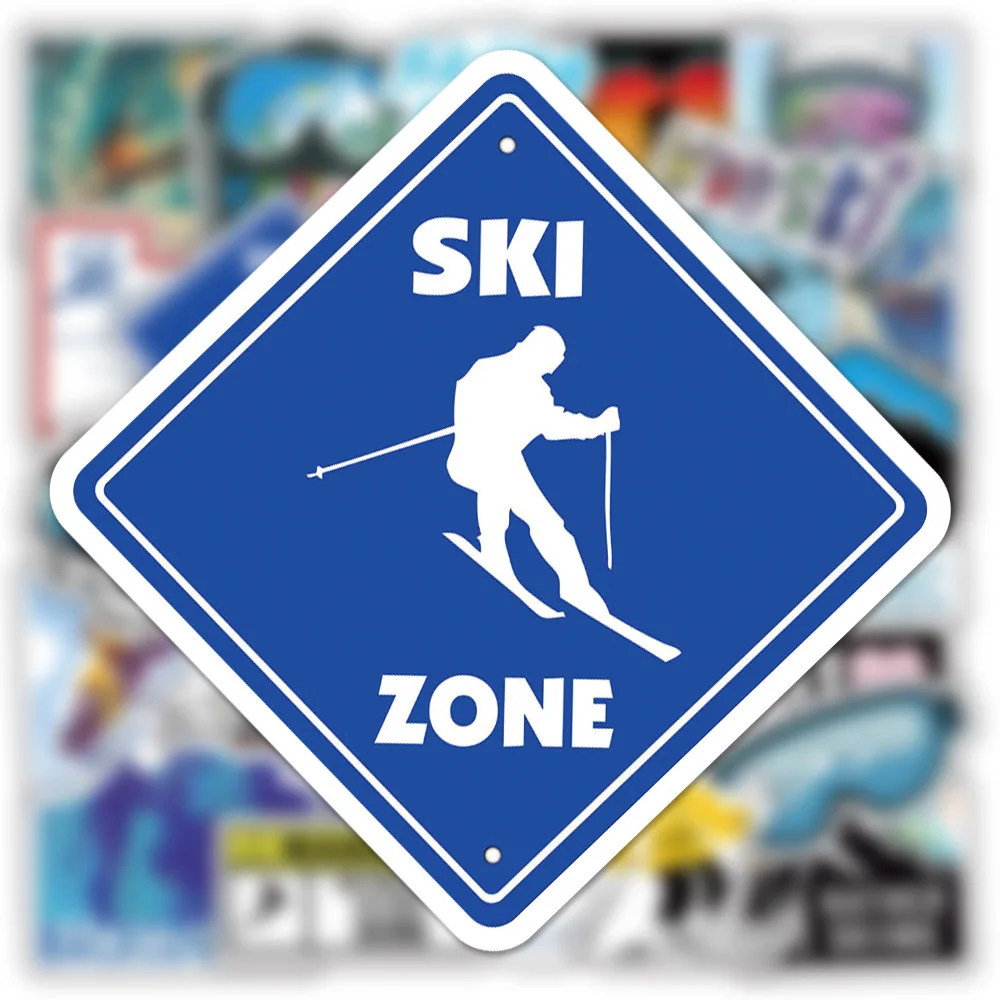 103050pcs winter skiing snow mountain graffiti stickers car luggage laptop skateboard snowboard refrigerator ski decal sticker free global shipping