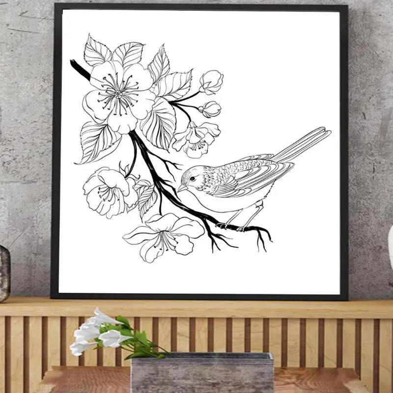 

Flower Bird DIY Silicone Clear Stamp Cling Seal Scrapbook Embossing Album Decor 85LA