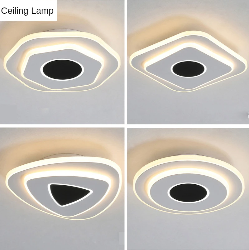 Modern Led Ceiling Lamp Luster Black and White Led Ceiling Lamp for Living Room Study Lights Lamparas De Techo Colgante Moderna