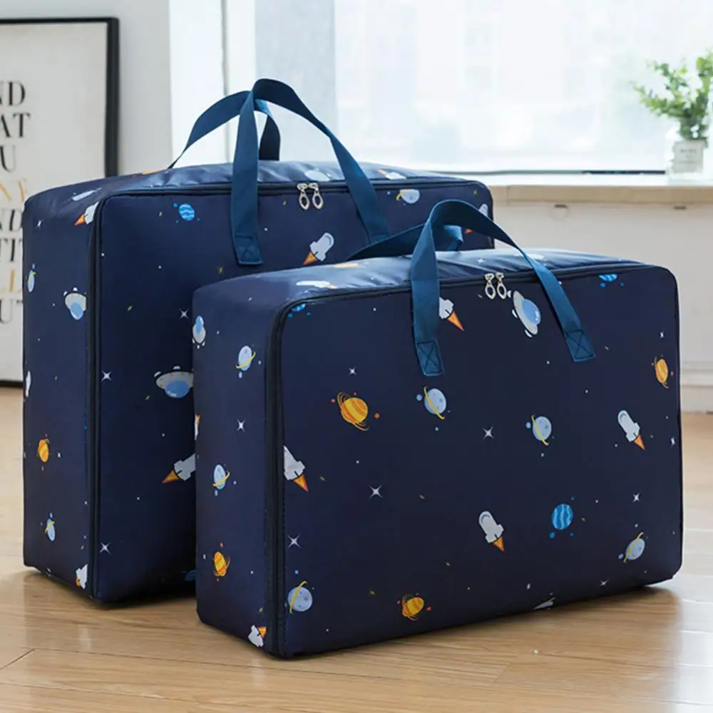 

60% Hot Sales!!! Portable Cartoon Fish Cat Rocket Oxford Cloth Quilt Storage Bag Package Pouch