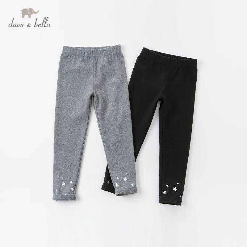 

DBM16376-K dave bella autumn 3Y-13Y kids girls fashion stars print pants children boutique casual full-length pants