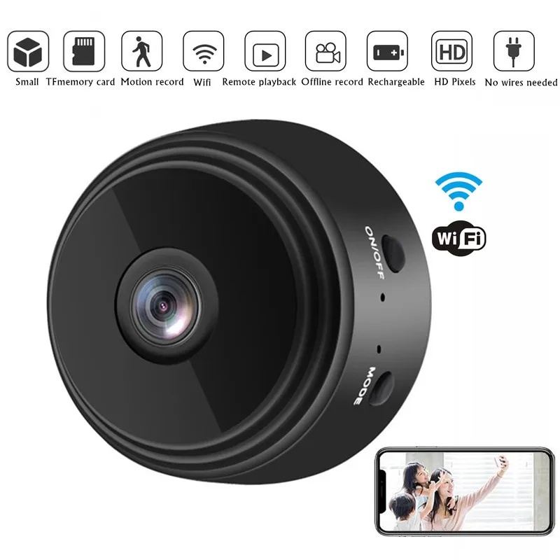 

HD 1080P IP Mini Camera Wireless Wifi Security Remote Control Network Surveillance Audio Wide-Angle Motion Detect Recorder Cam