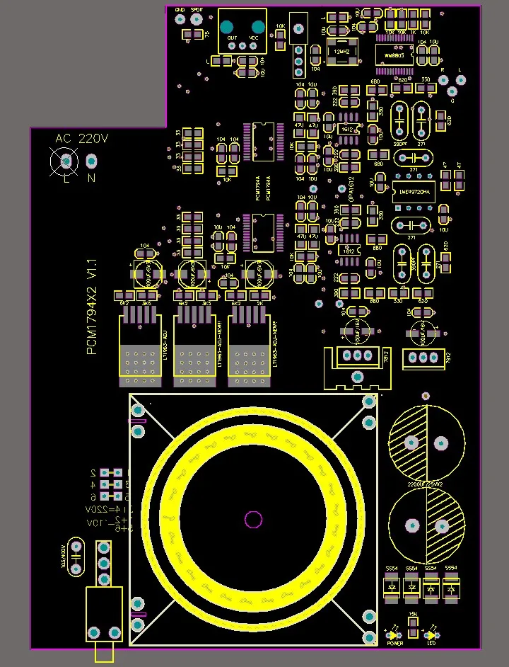 Аудио двойной PCM1794 HiFi DAC оптический коаксиальный 24 бит PCM1794A OPA1612 OPAMP для аудио CD