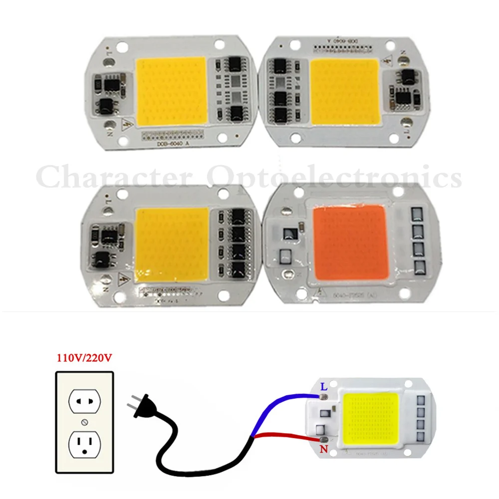 Светодиодный чип COB 110 В 220V3W 5 Вт 9 20 30 50 теплый белый холодный полноспектральный