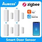 Aubess Tuya умный дом, Громкая сигнализация, датчик двери Zigbee, детекторы открывания двери, охранная система оповещения для приложения Smart Life