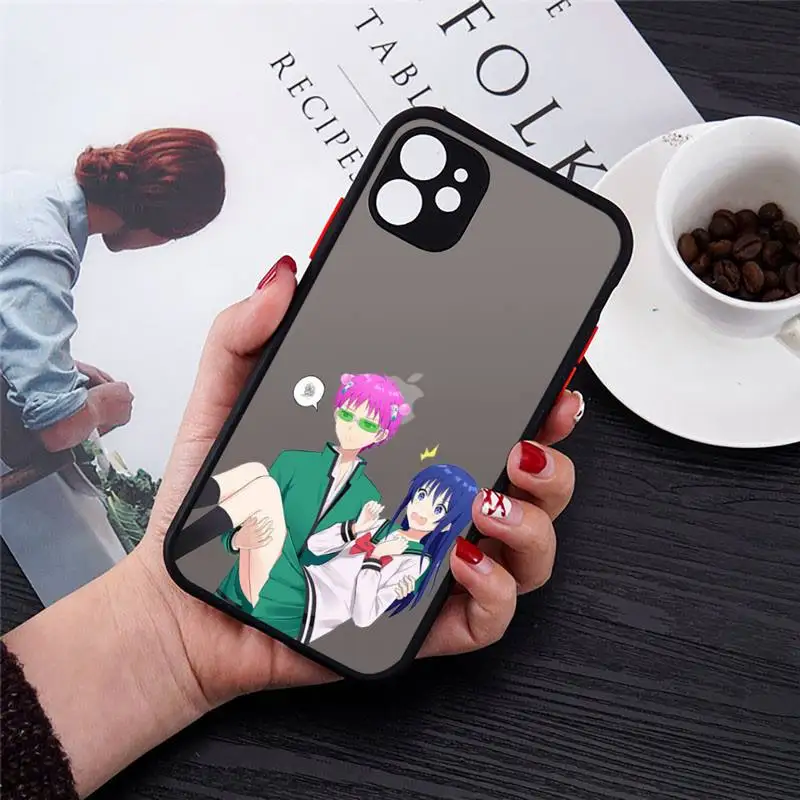 

Saiki Kusuo Phone Cases Matte For iPhone 12 Mini 11 Pro XR XS Max 7 8 Plus X Hard PC Back Cover