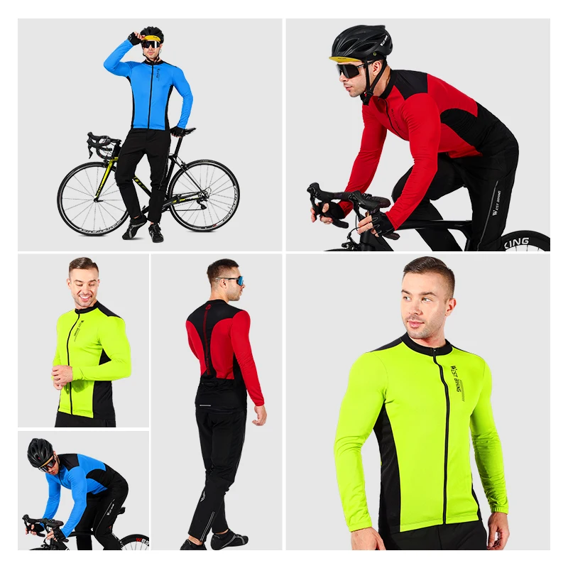 Веломайка WEST BIKING с длинным рукавом дышащая командная спортивная для гонок на