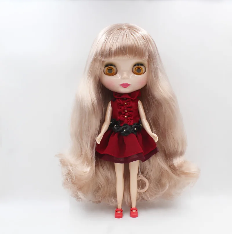 Бесплатная доставка большой скидки RBL-801 DIY Нюдовая кукла Блайт подарок на день рождения для девочки 4 цвета глаз с красивой длинной волосами милый игрушка на.