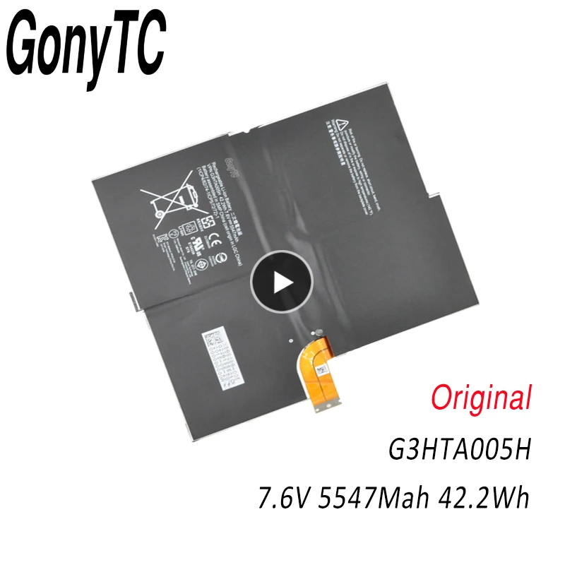 

Оригинальная Аккумуляторная Батарея GONYTC G3HTA005H для ноутбука 7,6 В, 1631 Вт/ч, для MICROSOFT SURFACE PRO 3 1577, G3HTA009H 9700-