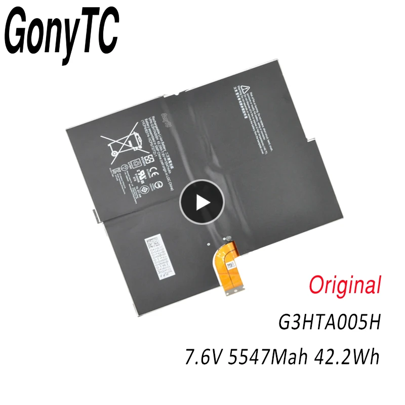 Оригинальная Аккумуляторная Батарея GONYTC G3HTA005H для ноутбука 7 6 В 1631 Вт/ч MICROSOFT SURFACE