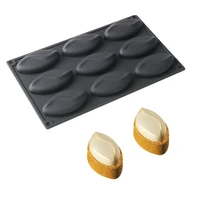 creative oval pointed mousse wave shape mousse silicone mold baking diy ice cream chocolate sandwich cake mold for wholesale