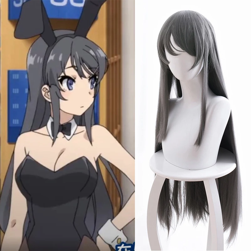 Маи сакурайма парик для косплея аниме Seishun Buta Yarou wa Bunny Girl Senpai no Yume wo Minai косплей длинные волосы головные уборы