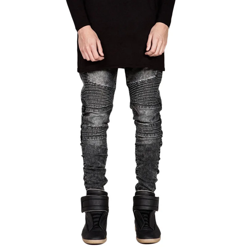 

Cross-border Selling In Europe And The Biker Jeans Feet Locomotive Locomotive Jeans Cultivate Morality Pants