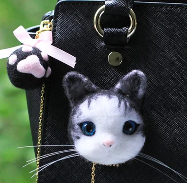 Hanging bag 3 Кошачий хомяк, мультяшный набор, шерсть, вышивка, набор, шерсть, войлок, игла для валяния, висячая сумка, ремесло, needlecture, сделай сам, ручная работа - Цвет: Hanging bag 3
