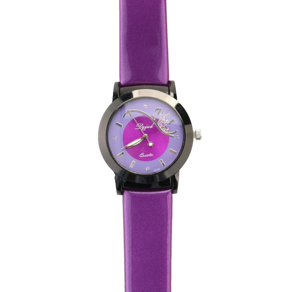 

Fashion Pu Leather Strap Watch Women Diamond Pretty Quartz Wrist Watch Ladies Watches Relogio Relojes Mujer New