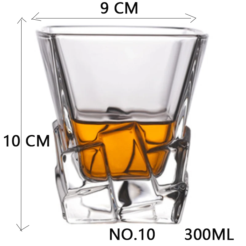 NO.10 300ML Shot Whiskey Crystal Glass Party Wedding Wine Liquor Glass Coffee Tea Cup for Beer Spirits Funny Glasses European Creative Gifts - Цвет: NO.10 300ML