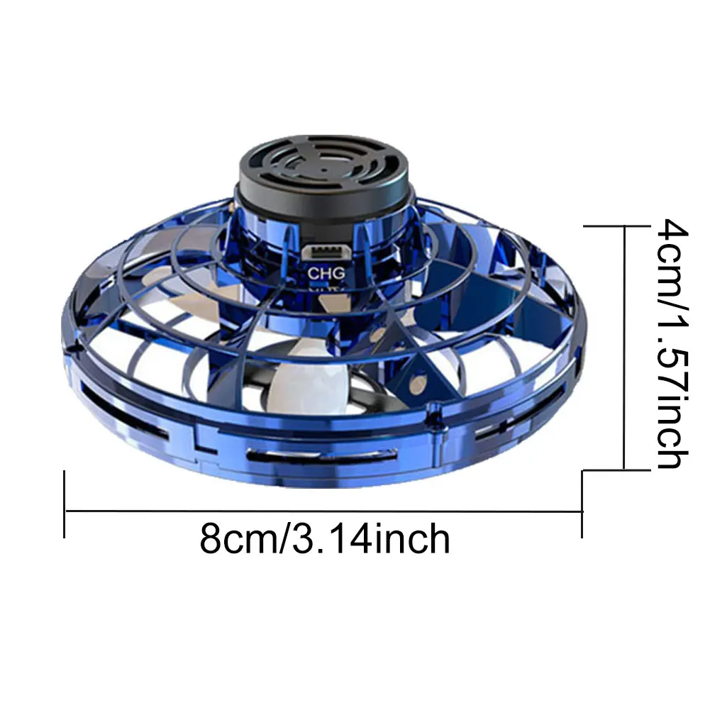 

Fidget Finger Spinner Mini Flying Gyro Outdoor Gaming Fly UFO Drone Kids Toy