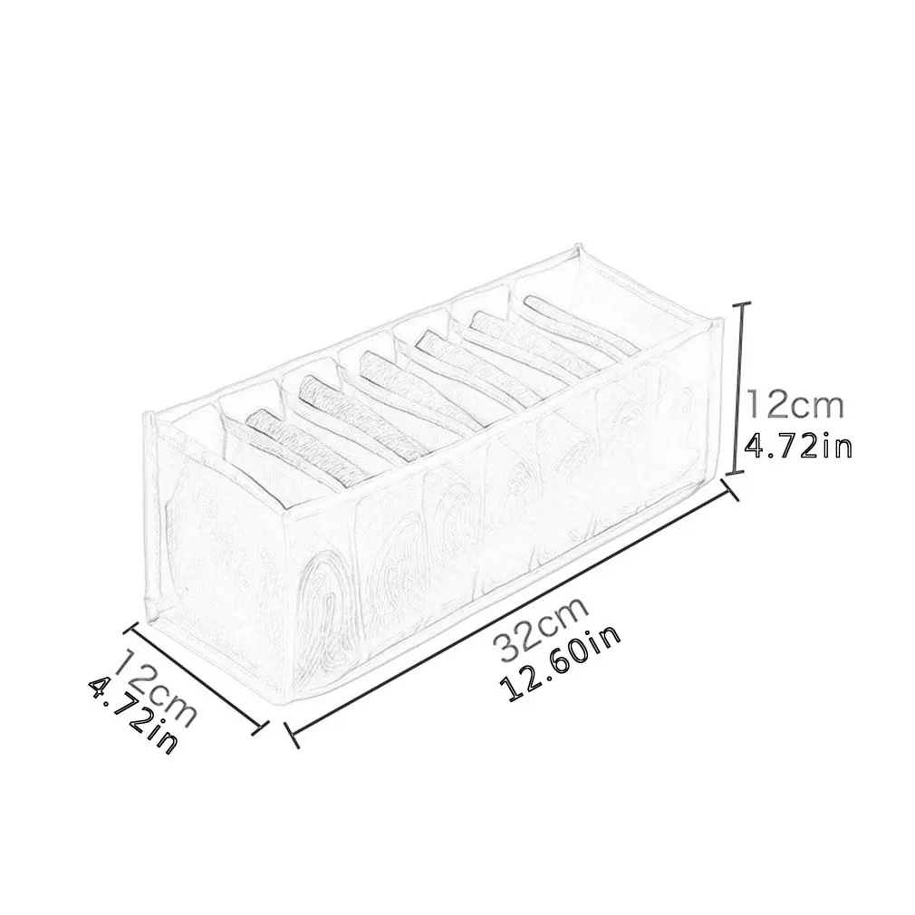 

Household Foldable Mesh Underwear Home Separated Storage Box For Socks Bra Panty Foldable Drawer Organizer Storage Accessories