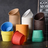 50pcs disposable curled baking cake tool cups heat resistant paper muffin case cupcake wrappers