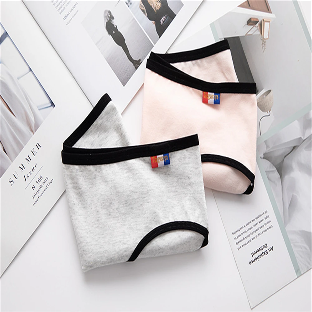 Женское нижнее белье из 100% хлопка, студенческие хлопковые трусы с промежностью средней посадки для девушек, женское сексуальное нижнее белье T0189