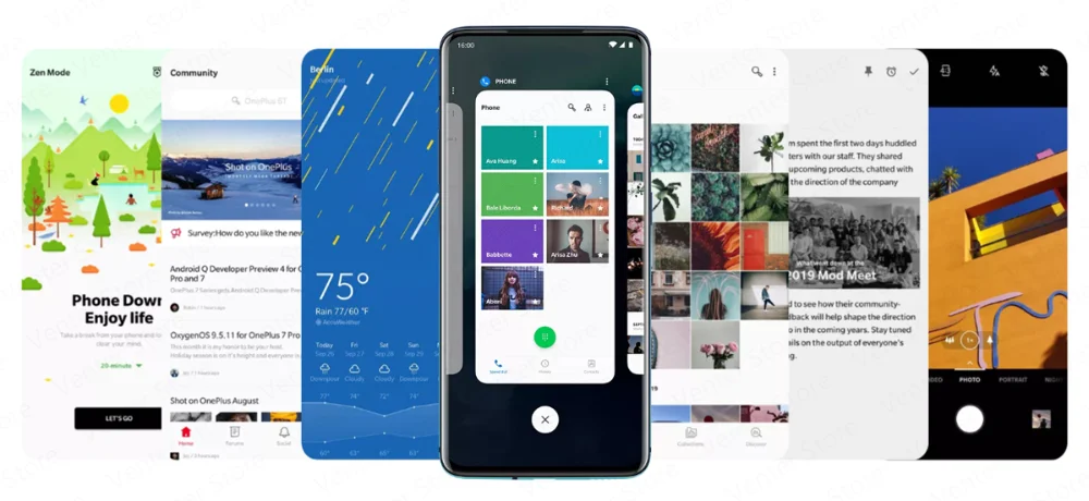 Global ROM OnePlus 7T Pro Snapdragon 855 Plus Octa Core Smartphone 8GB 256GB 6.67'' 90Hz AMOLED Screen 48MP Cam NFC Android 10