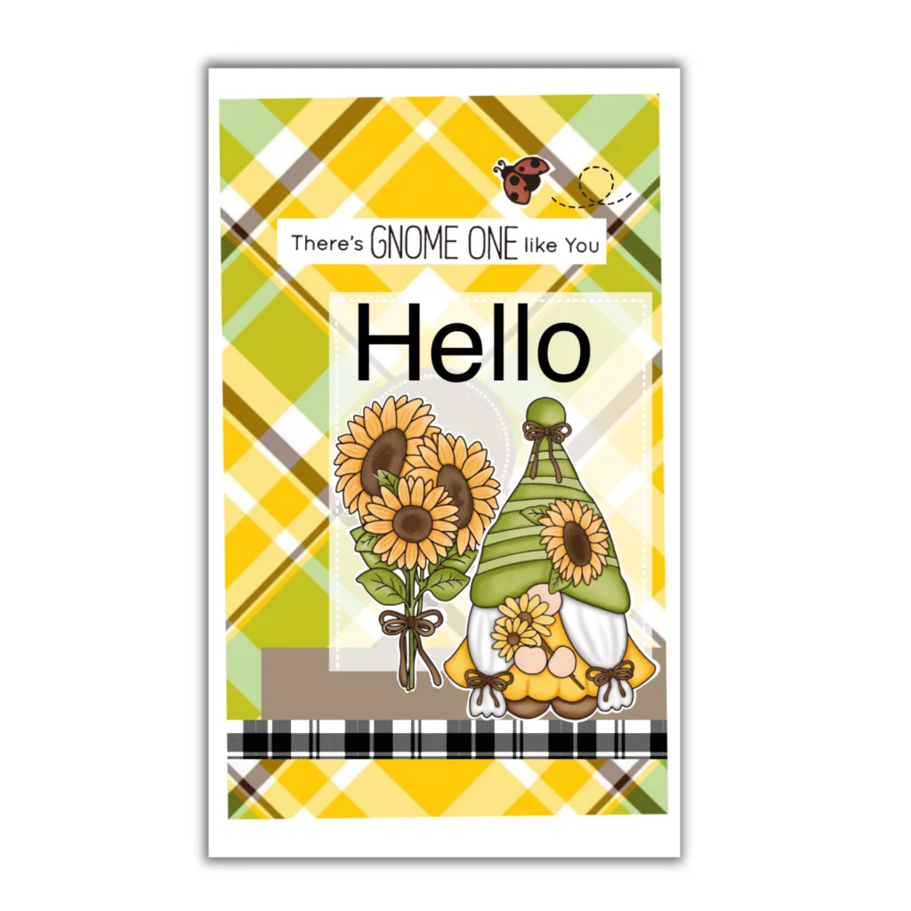 Штампы для вырезания мангокрафт Подсолнух гном набор прозрачных штампов