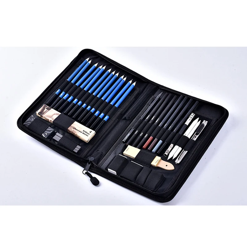 42 шт. Профессиональный набросок рисунок набор графитовый уголь Карандаш сумка