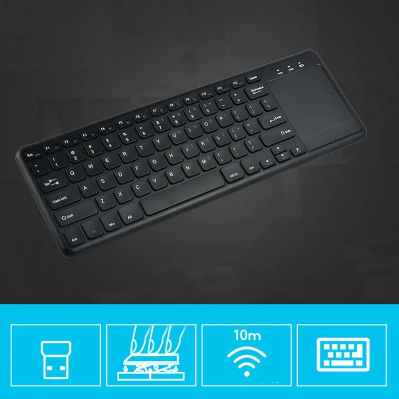 

2.4G Portable Wireless Keyboard with Touchpad and Numpad Ultra-thin Office Home Keypad Computer Accessories