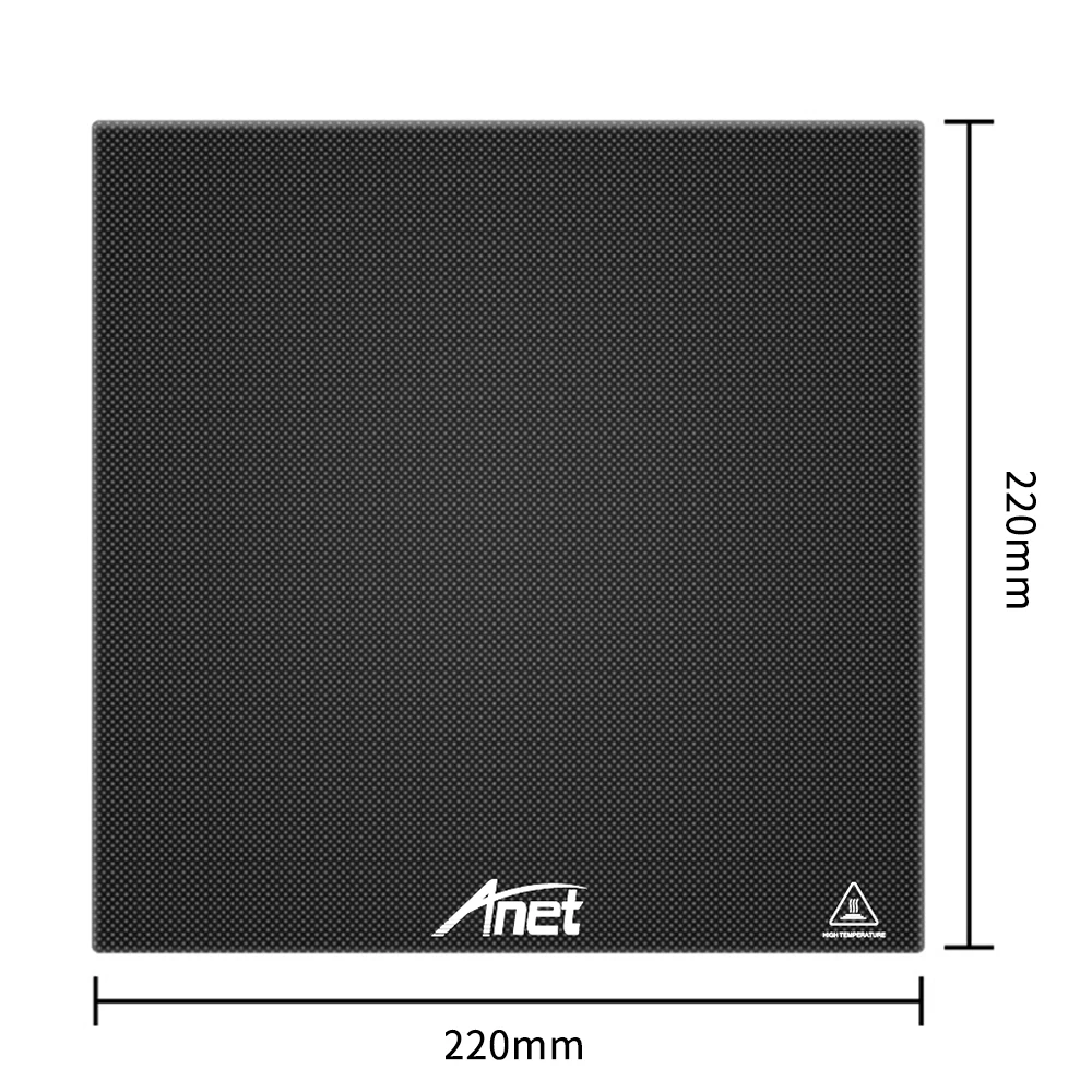 

Anet 3D Printer Carbon Silicon Crystal Tempered Glass Build Platform For 3D Printer Heating Bed Table 220/235/300/310mm Size