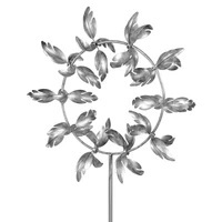creative windmill petal shape metal wind spinner catchers outdoor garden yard wind catchers decoration supplies
