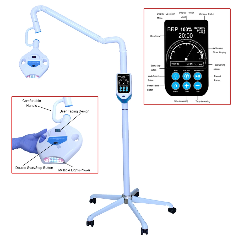 D7HH мобильное Стоматологическое отбеливание зубов светодиодный светильник лампа