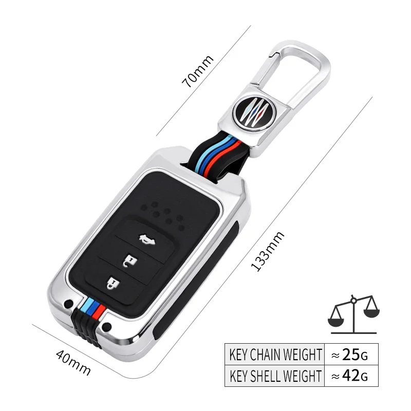 

Metal Car Smart Key Case Cover For Honda Civic CRV CR-V Odyssey CIty Accord URV UR-V Jade Jazz Vezel Protector Holder Shell Fob