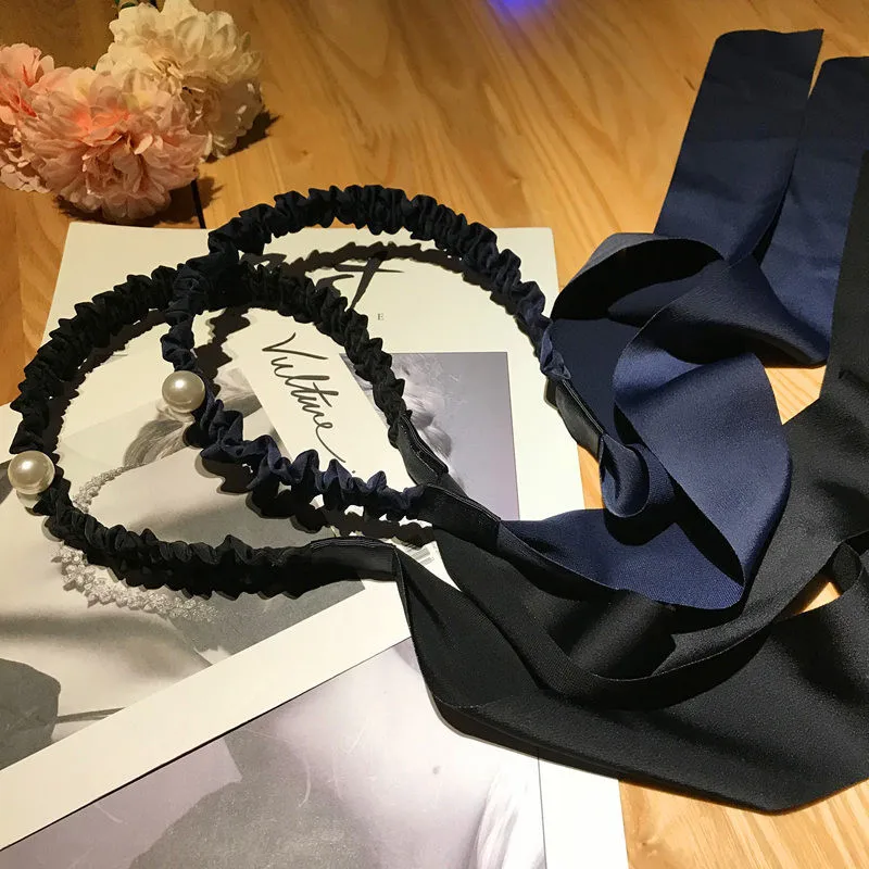 Женская атласная повязка для волос модная повседневная на голову с бантом и