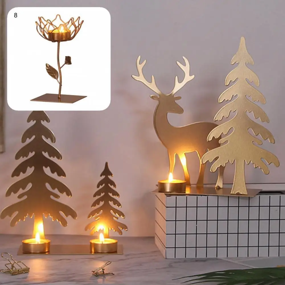 

Eye-catching 12 Styles Nordic Style Simple Candlelight Stand for Household