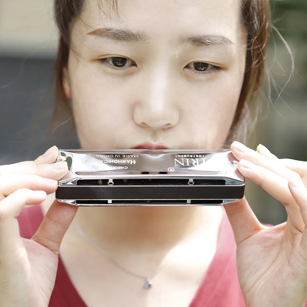 12 отверстий 48 оттенков Хроматическая гармоническая ротовая полость Ключ C язычка