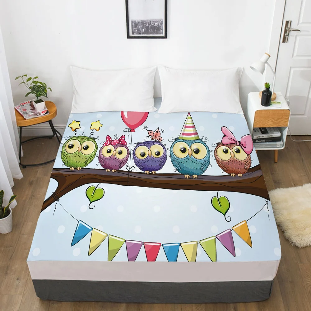 

Cartoon Children's Elastic fitted sheet bed sheet With An Elastic Band Mattress Cover Bed cover for kids baby boy girls flag