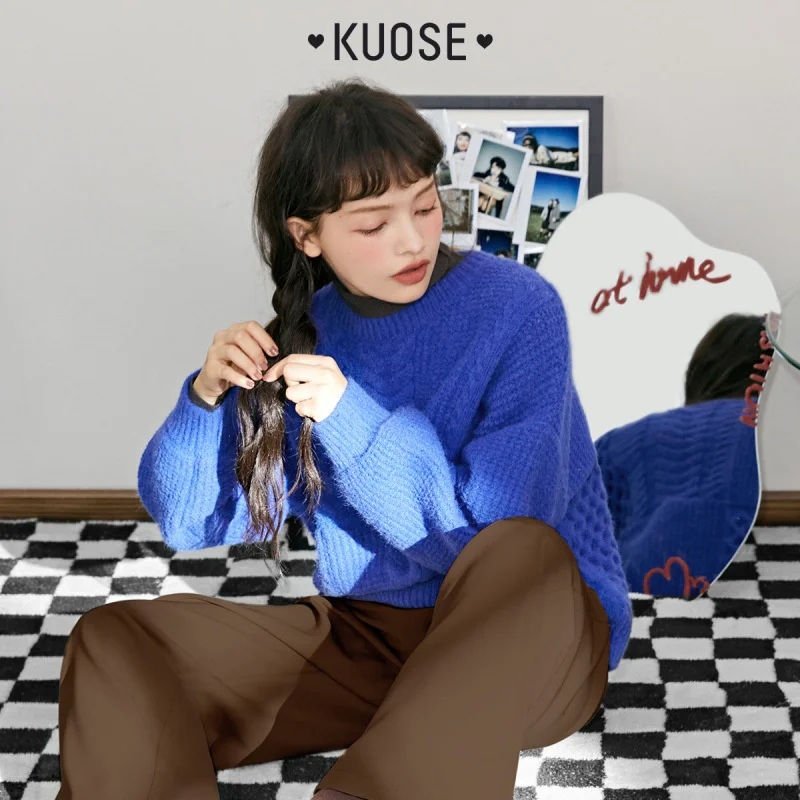 

Cmaz Kuose Lazy Twist Loose Pullover Female 2021