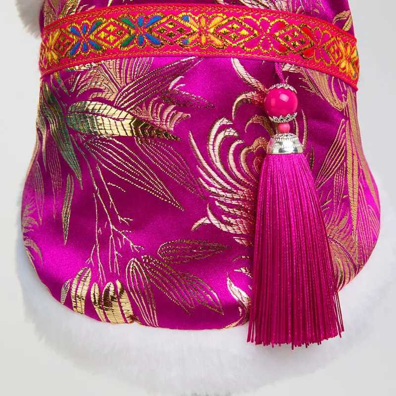 Dog Costume Chinese New Year Tang Pattern 2 Legged Cotton Padded Jacket Winter Warm Clothes |