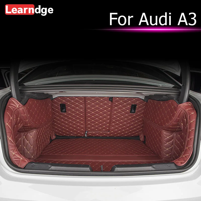 

For Audi A3 8Y 2021 2020 Sportback Limousine Sedan Full Set Trunk Mat Cargo Liner Leather Material Auto Interior Accessories