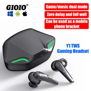 y1 wireless bluetooth earphones gaming headphone music stereo earpieces with mic sports waterproof headsets for all smartphones free global shipping