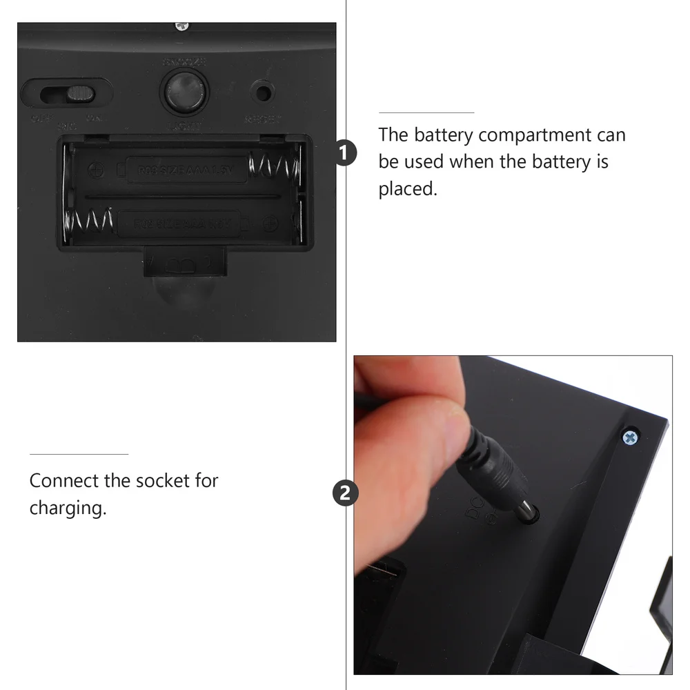 

1 Set Electronic Clock Color Screen Calendar Premium Durable Alarm Clock