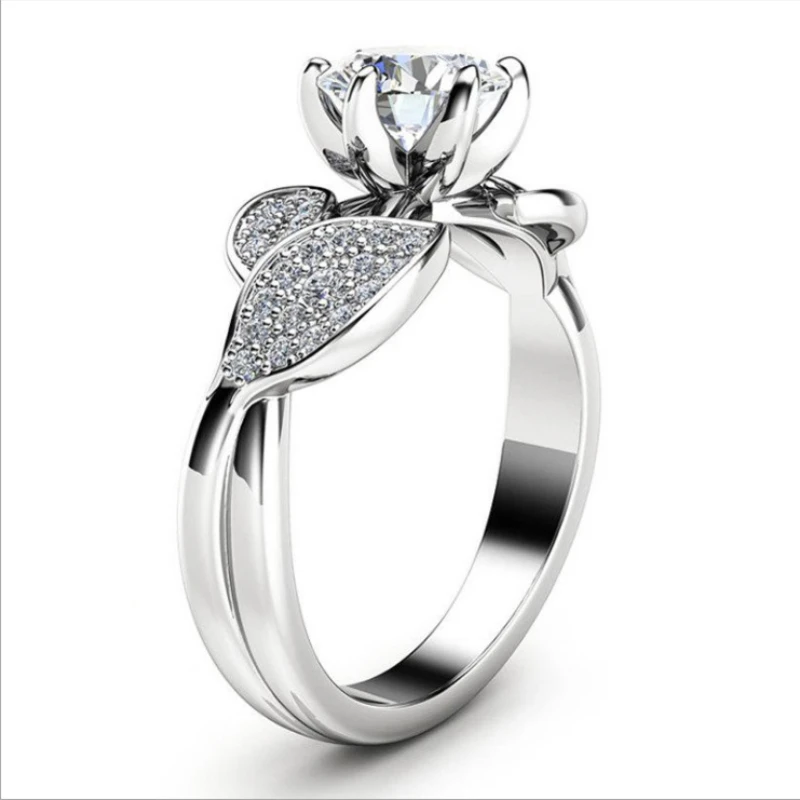 

Fashion Classic Silver Color Rings for Women Luxury Wedding Engagement Party Jewelry Design Stylish Female Accessories