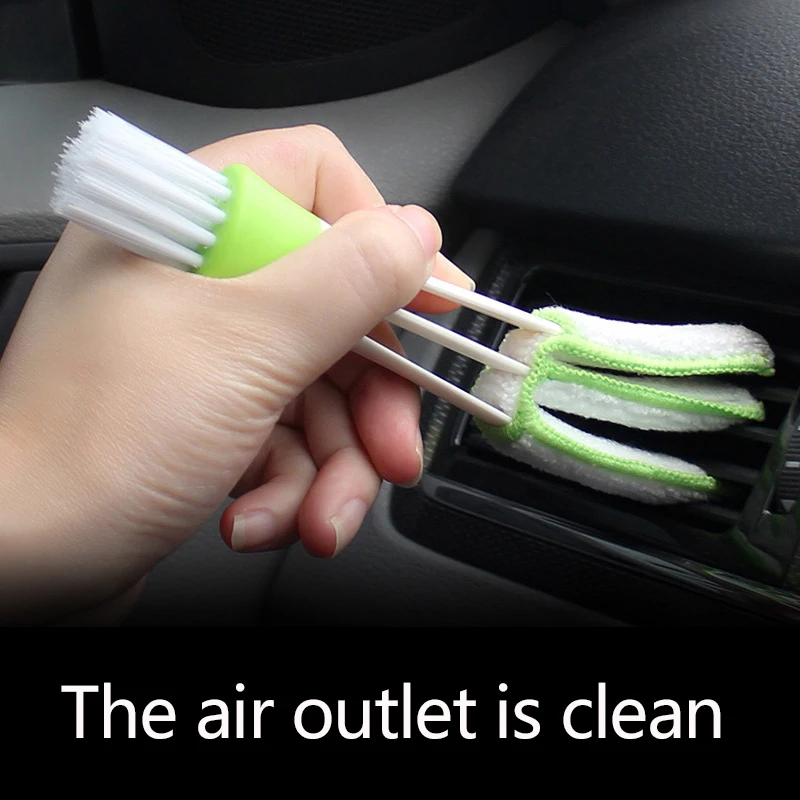 

2 в 1 автомобильный инструмент для чистки выходного отверстия кондиционера многофункциональная щетка от пыли автомобильные аксессуары уни...