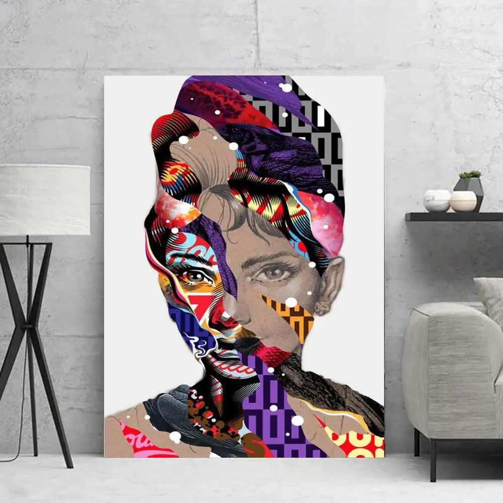 

HD Prints Home Decor Modular Abstract Women Picture Wall Art Nordic Style Canvas Painting Hot New For Living Room Fashion Poster
