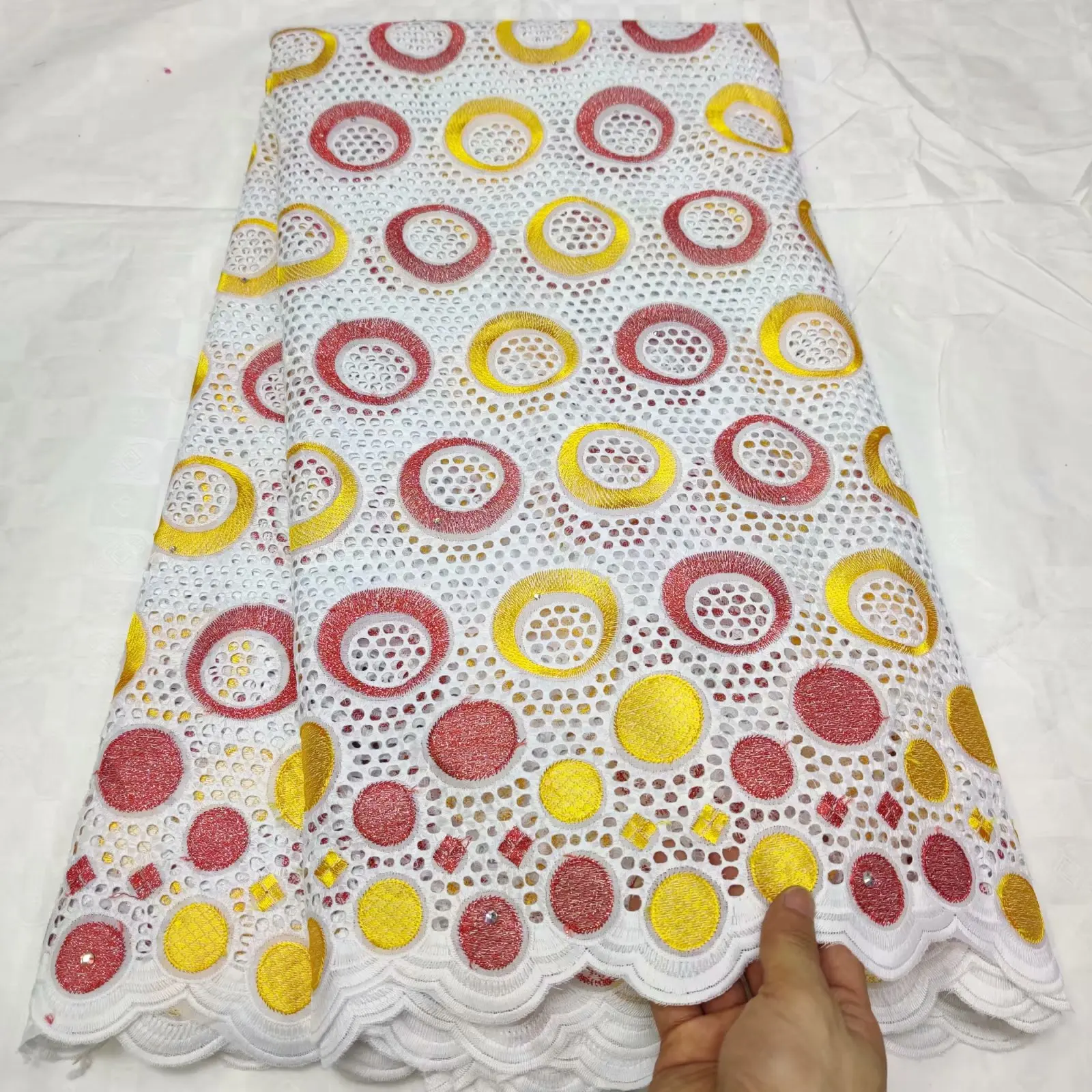 Швейцарское кружево с вышивкой швейцарское Новое поступление африканская