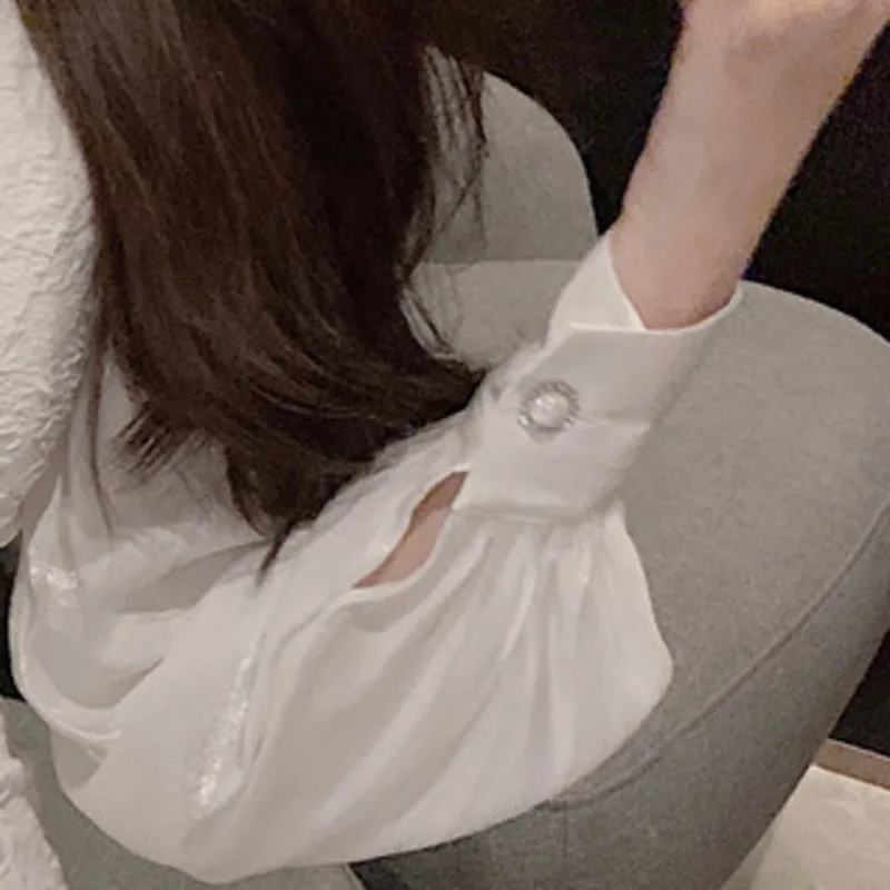 

High Quality Women's White Slim Waist V-neck Dress 2021 New Spring Autumn Lace Short Dresses Trend Kleid Robes Vestido De Mujer